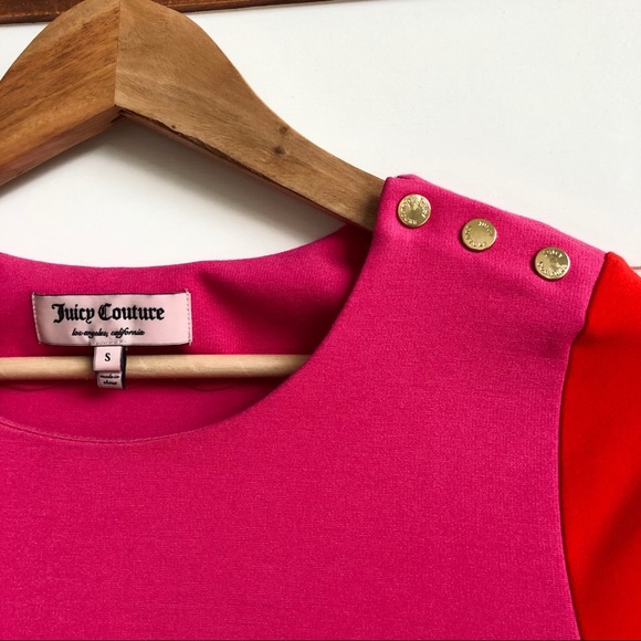 Juicy Couture Pink Colorblock Snap Accent Dress - Picture 3 of 4